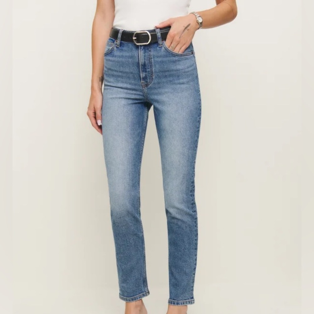 Reformation Ezra Super Stretch High Rise Straight Jeans